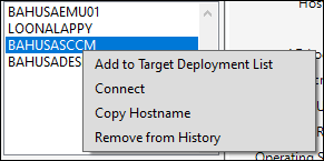 Connection History Management Options